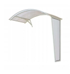 Zestaw daszek nad drzwi łukowy 158x90 ścianka 130X50 Biały