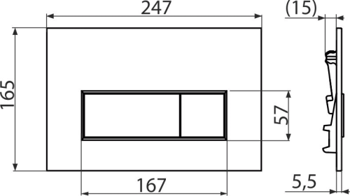przycisk WC CHROM-MAT