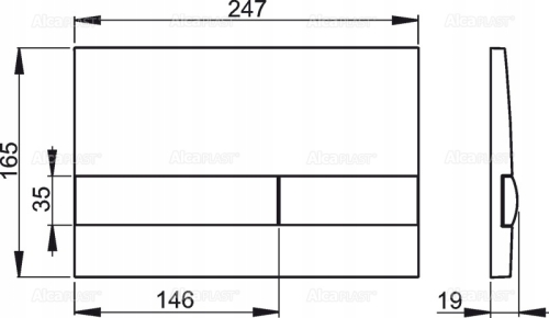 przycisk do spłuczek biały