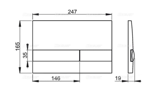 przycisk spłukujący wc czarny Alcaplast