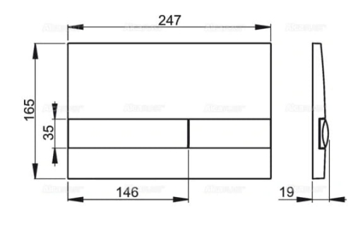 przycisk spłukujący wc czarny Alcaplast