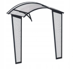 Daszek nad drzwi łukowy grafitowy 158 x 90 dwie ścianki 130 X 50 zestaw