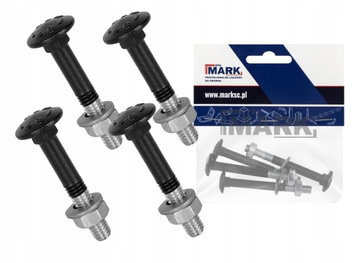 Śruba zamkowa z łbem grzybkowym M6x40 czarna opk. 4 szt. 