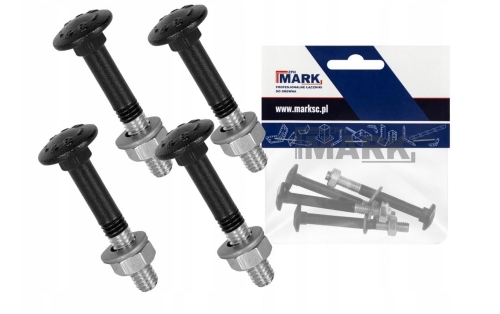 Śruba zamkowa z łbem grzybkowym M6x60 czarna opk. 4 szt.