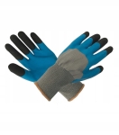 Rekawice robocze grube R.9 L lateks ściągacz 493F